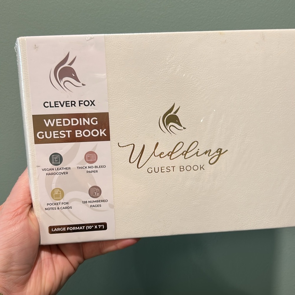✨BNWT - Clever Fox Wedding Guestbook for Notes, Wishes & Pictures✨ - Picture 8 of 8